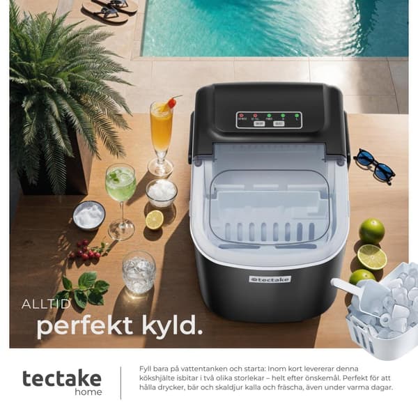 Ismaskin Arctic, 1,2 L, 2 isbitsstorlekar - svart