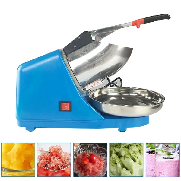 Blå Isknuser, 2200 omdr./min Hastighed, 143,3 lbs/t Kapacitet, Justerbar Istykkelse