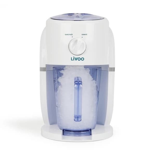Apparat 2 i 1 granita och krossad is - LIVOO - Vit - Unisex - Fräschör - Gemenskap