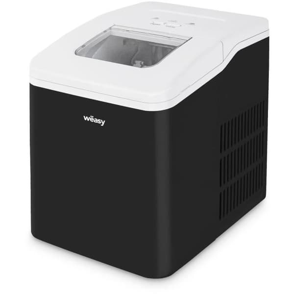 WEASY ismaskin - KW12 - Upp till 12 kg isbitar per dag - 7 till 12 minuters produktion - Svart