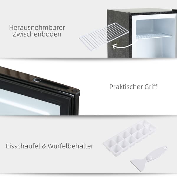 Mini Fryser, 47x44.2x48.8 cm, Sort
