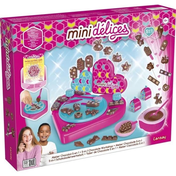 LANSAY Mini Delights Matlagningsspel Min Superchokladverkstad 5 i 1 - Flicka - från 6 år