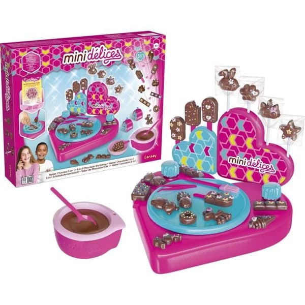 LANSAY Mini Delights Matlagningsspel Min Superchokladverkstad 5 i 1 - Flicka - från 6 år