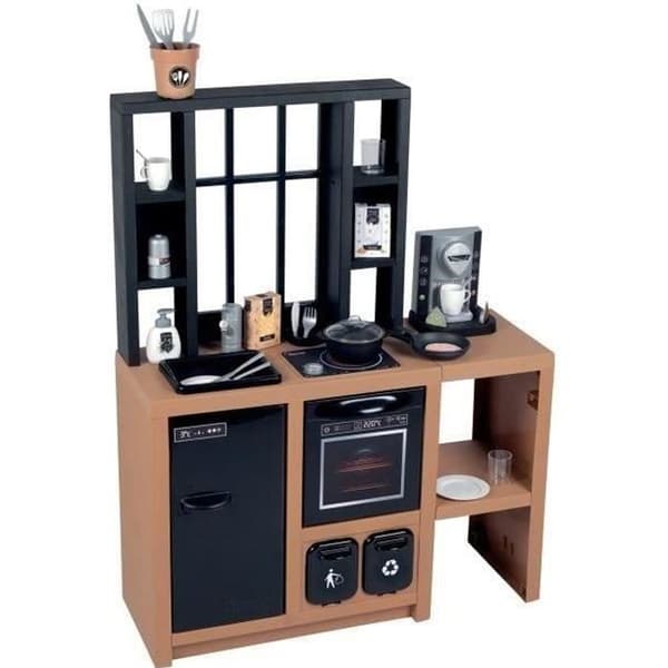 Smoby Loft børnekøkken med 32 tilbehør, industrielt design, fra 3 år