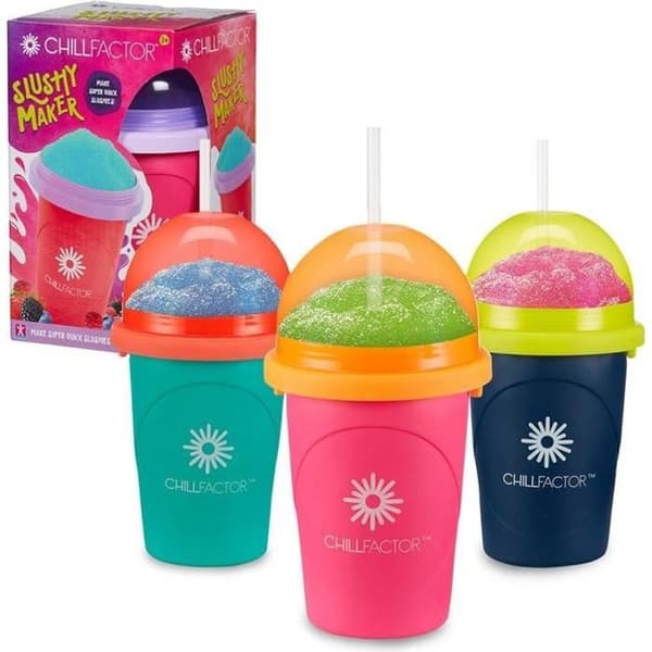 Chillfactor granitamugg - Bandai - Slumpmässig färg Blå, Rosa eller Grön - levereras med sugrör