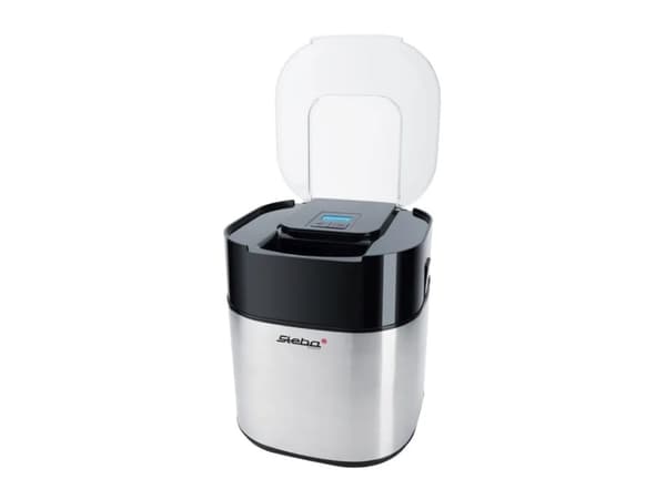 Steba IC 30, Tradisjonell iskremmaskin, 1,5 l, 1 boller, LCD, Rustfritt stål, Sort, Rustfritt stål