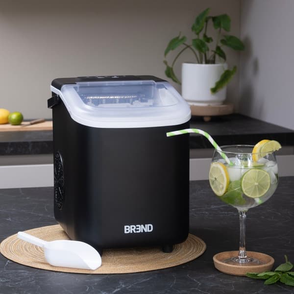 BREND BR-2213 Isblokningsmaskine med ske - Bærbar isblokningsmaskine – Sort