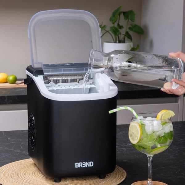 BREND BR-2213 Isblokningsmaskine med ske - Bærbar isblokningsmaskine – Sort