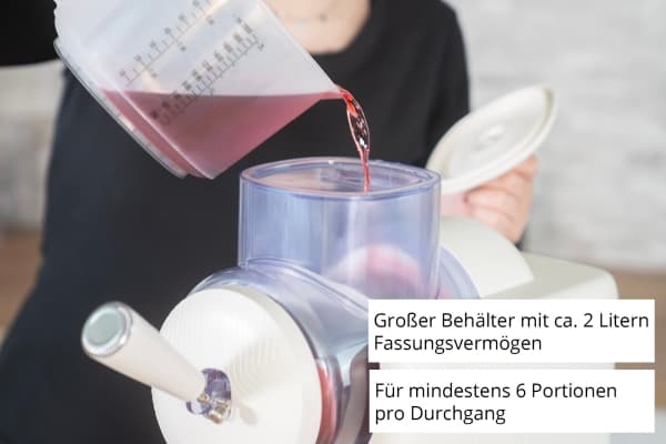2-in-1 slush- ja pehmytjäätelökone SOFIE (valkoinen, 1500 ml slushille tai pehmytjäätelölle, 150 watin kompressori)