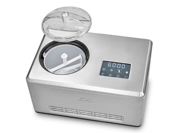 Solis Gelateria Pro Touch, Kompressor ismaskine, 2 L, 1 skåle, Grå, Rustfrit stål, Berøring