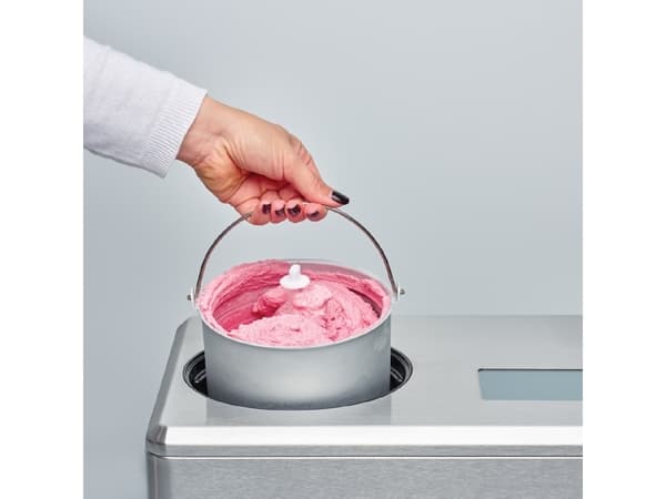 Solis Gelateria Pro Touch, Kompressor ismaskine, 2 L, 1 skåle, Grå, Rustfrit stål, Berøring