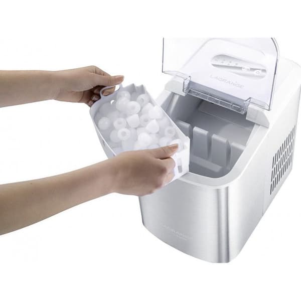LAGRANGE EXPRESS V2 ismaskin - 120W - 12kg/24h - 2 isbitsstorlekar - 2,1L - Självrengörande - Grå