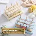 Miniatyrbild 3 av 6: Lollanda Popsicle Molds Set Ice Pop Molds Återanvändbara Popsicle-hållare med träpinnar Hemlagad Popsicle Maker