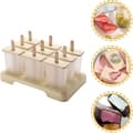 Miniatyrbild 4 av 6: Lollanda Popsicle Molds Set Ice Pop Molds Återanvändbara Popsicle-hållare med träpinnar Hemlagad Popsicle Maker