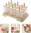 Miniatyrbild 5 av 6: Lollanda Popsicle Molds Set Ice Pop Molds Återanvändbara Popsicle-hållare med träpinnar Hemlagad Popsicle Maker