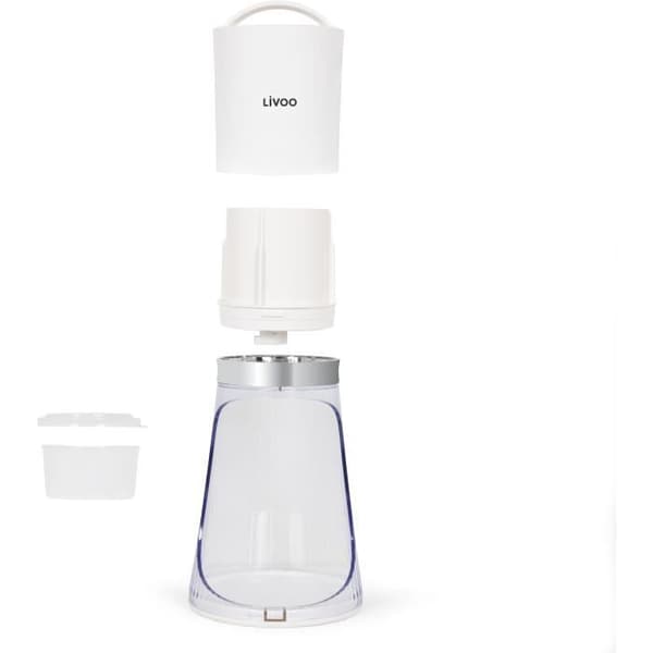 Iskross - LIVOO - DOM462 - 150 ml - 2 storlekar - Automatisk start - Behållare - Rostfritt stålblad