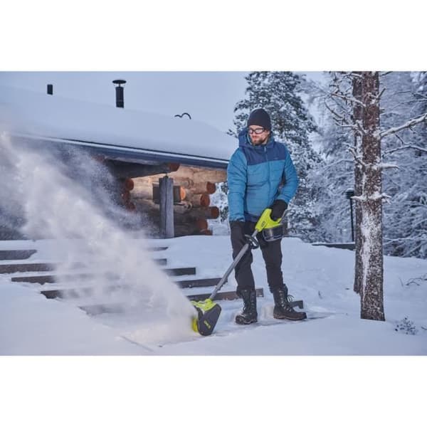 18V RYOBI snöslunga - arbetsbredd 25 cm - röjningsdjup 15 cm - max. 6 m - Utan