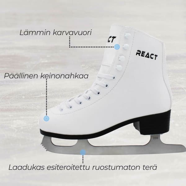 React Kaunoluistimet, valkoinen - EU39