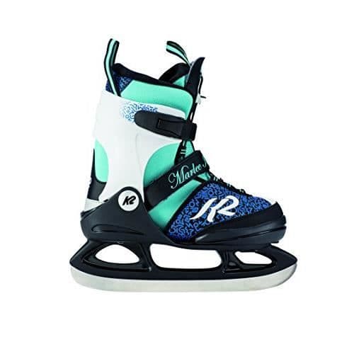 Skates - K2 - Marlee - Flicka - Svart och Ljusblå - Justerbara storlekar XS till L