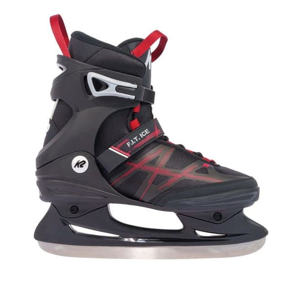 K2 Skates Herren Schlittschuhe F.I.T. Is, Svart - Röd, 25G0410