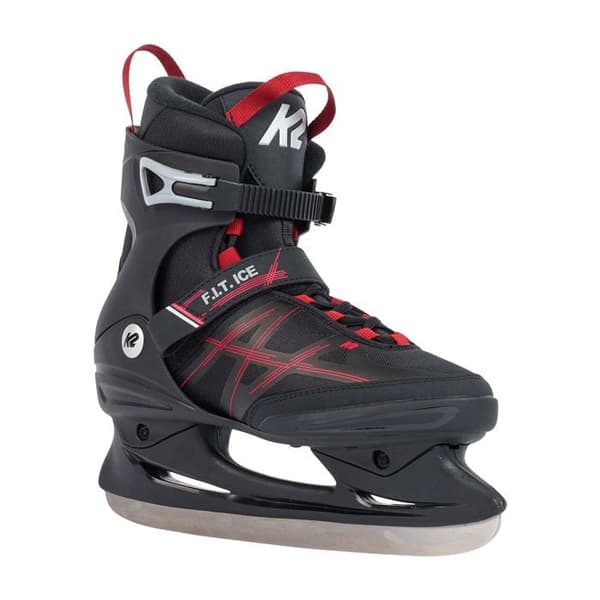 K2 Skates Herren Schlittschuhe F.I.T. Is, Svart - Röd, 25G0410