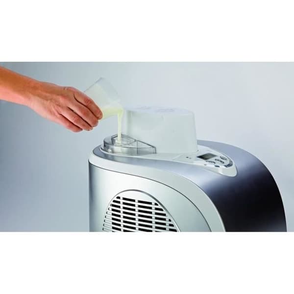 Ariete GELATERIS 693 - Turbinglassmaskin - Sorbet klar på 20 minuter - 135W - 1 liter - LCD-skärm - Rostfritt stål/Vit