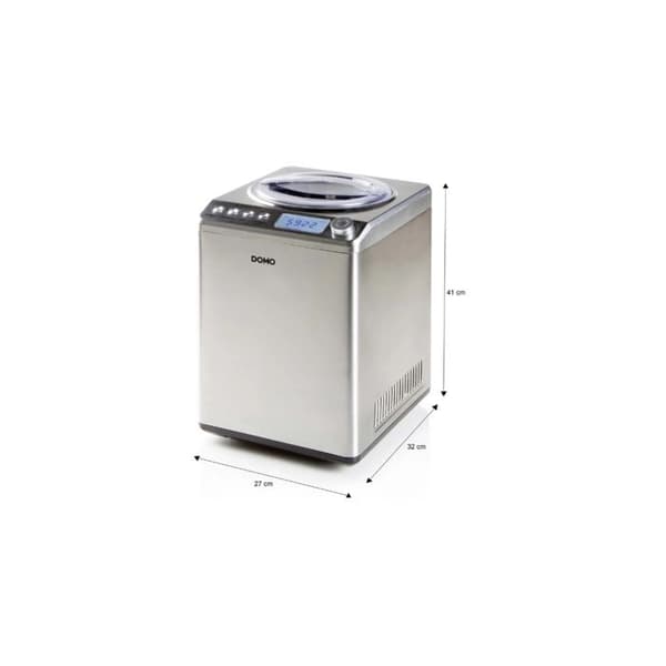 Sorbetmaskin - DOMO - DO92321 - 2,5 L - Justerbar blandningshastighet - Glass på 1 timme