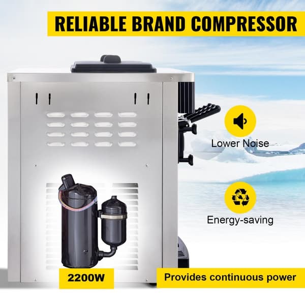 2200W 20-28L/H mjukglassmaskin med 2 x 6L behållare och 4 olika munstycken, 3 smaker, smart manöverpanel, genomtänkta detaljer
