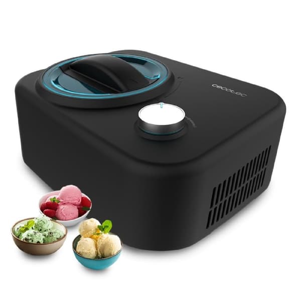 Cecotec Ice cream maker with 0.8 litre capacity compressor and manual control.