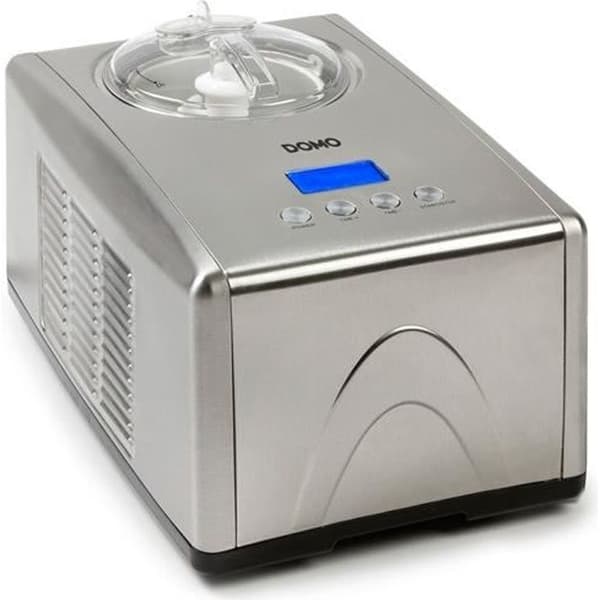 Automatisk glassmaskin med kompressor - DOMO - DO9066I - 1,5L - 150W - Grå