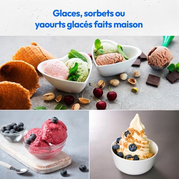 MEDION Glassmaskin med kompressor (lämplig för tillverkning av glass, fryst yoghurt & sorbet, 1 liter, 100