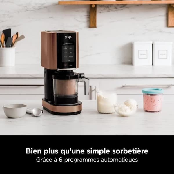 Sorbetmaskin - NINJA - CREAMi - 800 Watt - 1,4 L - 7 Program - Svart/Koppar