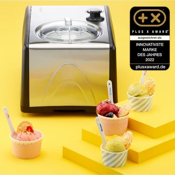 Glassmaskin Yoghurtmaskin - MEDION MD18387 – 150W – från -18 till -35°C – 1,5L glass – LCD-skärm – Svart/Aluminium