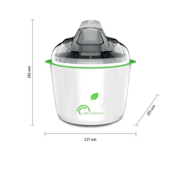 LITTLE BALANCE Glassmaskin - Happy Sorbets - 1,5 l kapacitet - Snabb tillagning: 30 min - 12 W