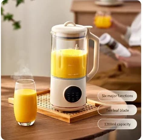 SoyMilk Maskin, 1200 ml kapacitet, 500 W effekt, 10-bladskniv,EU, vit