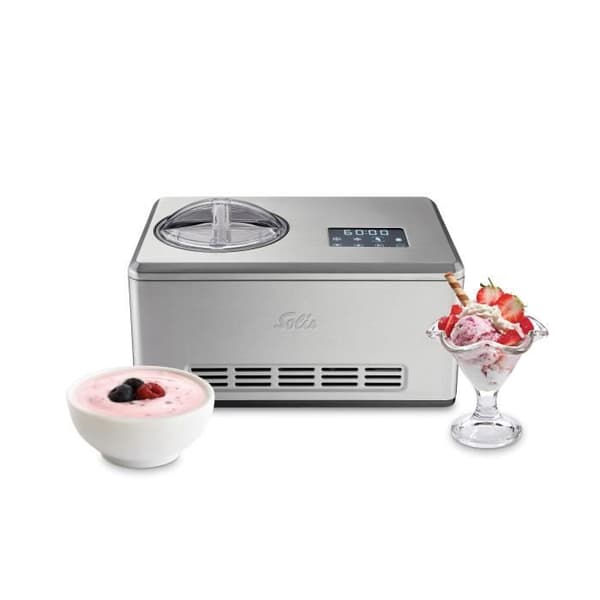 Maskin för is - Yoghurtmaskin - Sorbetmaskin - Kylfunktion - Integrerad kompressor - Gelateria Pro Touch 8502 Solis