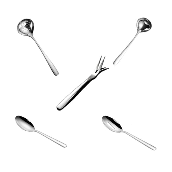 INF Elegant bestikksett i rustfritt stål Spoon/Fork Set of 5