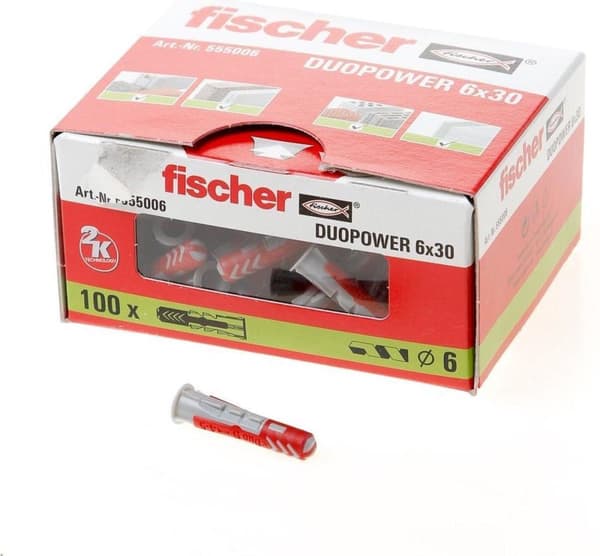 Fischer stik Duopower 6x30mm (Pris pr. 100 stk.)