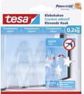 Miniatyrbillede 3 af 5: Tesa 77734 powerstrips selvklæbende krog gennemsigtig 0,2 kg. - 5 stk