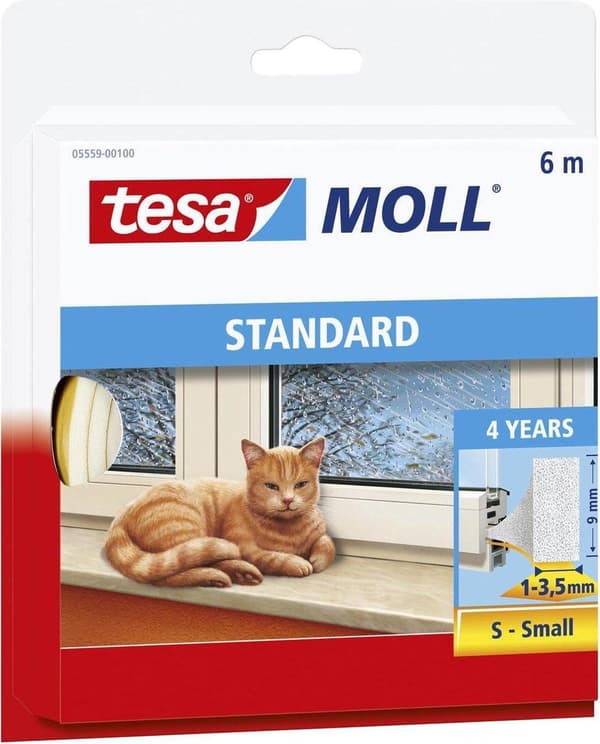 Tesa Moll 05559 draglist i profil 9mmx6m vit