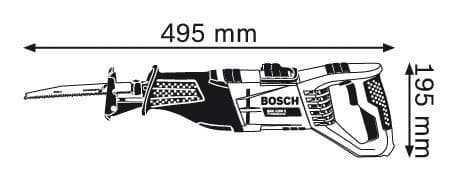 Bosch Professional GSA1100E kolvsåg - 1100 watt - med 2 sågblad och förvaringsväska