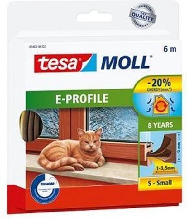 Tesa Moll vetolista 05463 E -profiili - 9mmx6m valkoinen