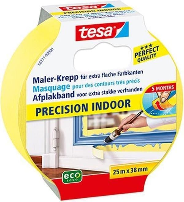 Tesa Maskeringstape Precision Indendørs 25 mx 38 mm