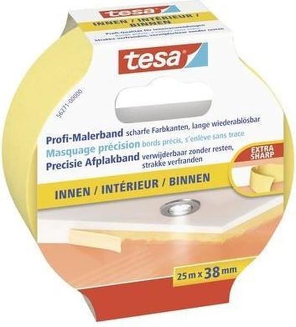 Tesa Maskeringstape Precision Indendørs 25 mx 38 mm