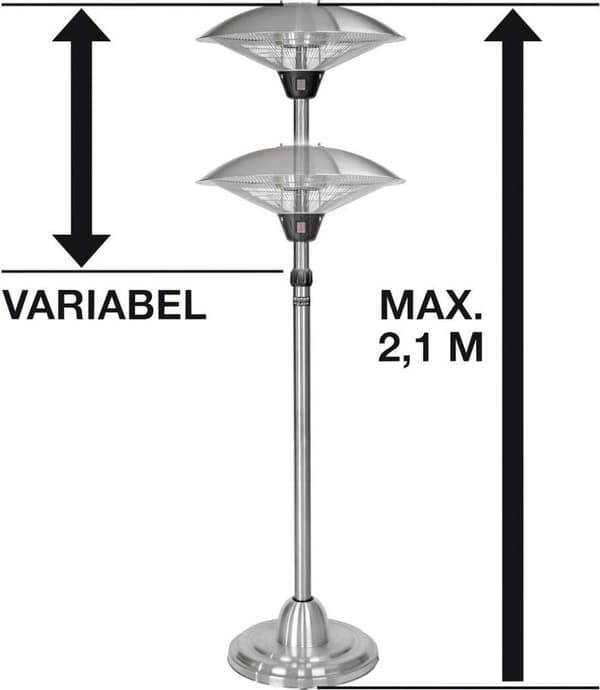 Einhell NHH 2100 Halogeenilämmitin 900 W, 1200 W, 2100 W hopea
