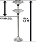 Pikkukuva 4 / 4: Einhell NHH 2100 Halogeenilämmitin 900 W, 1200 W, 2100 W hopea