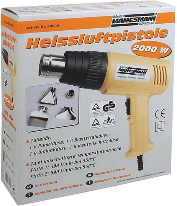 Mannesmann DS49500 Varmluftspistol - 2000 watt