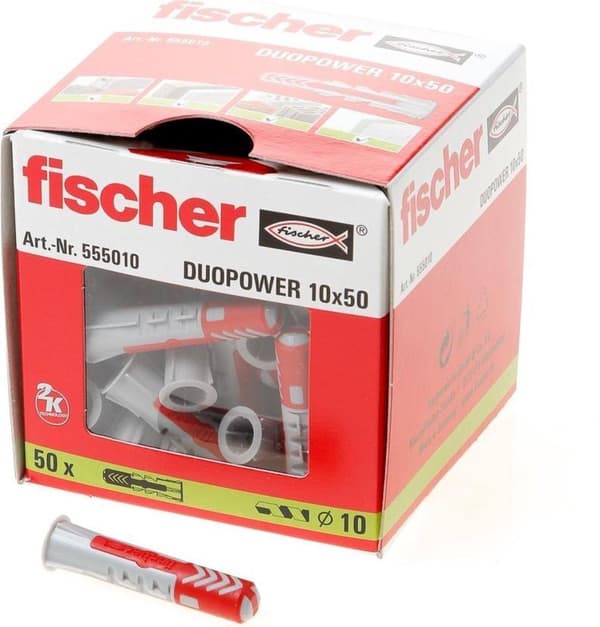 Fischer stik Duopower 10x50mm (Pris pr. 50 stk.)