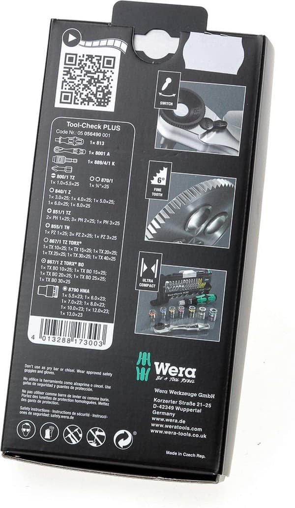 Wera 505649001 38-delt Tool-Check PLUS tilbehørssæt