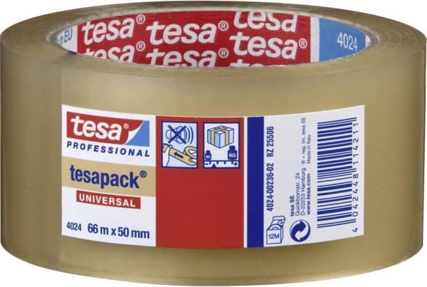 Tesa 04024 Box tätningstejp - Universal - Transparent - 50mm x 66m